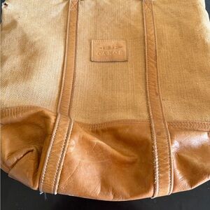Canoe Women’s Brown and tan Leather  Suede Handbag